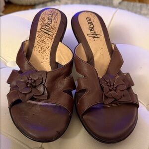 Eurosoft Women's Brown Floral Mules